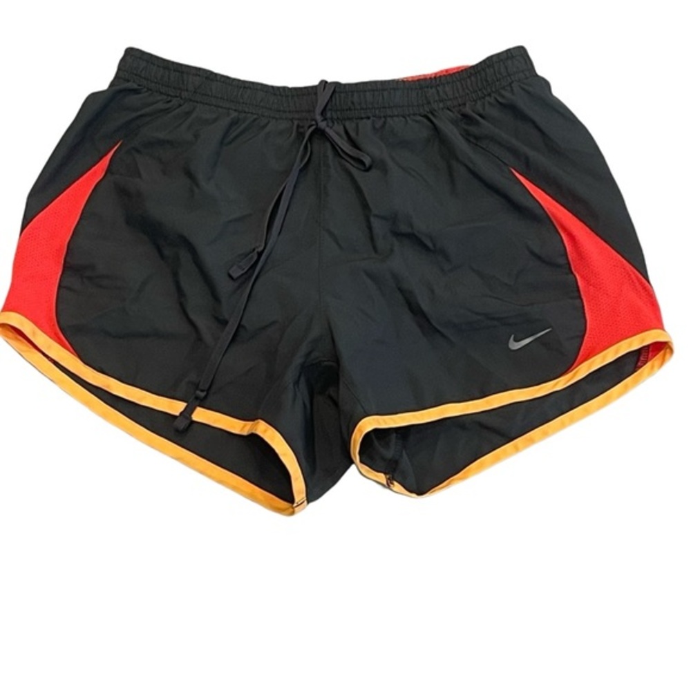 NIKE Gray Brief Lined Running Shorts With Pink And Orange Trim Size XS